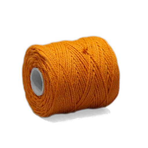 [3160#10] Fil coton (1mm) pour bandes d'amitié 50gr (~45m), orange