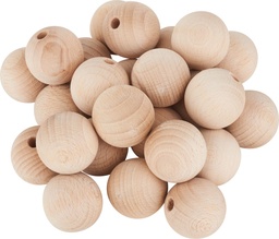 [211025] houten ballen, 25mm, 50 stuks