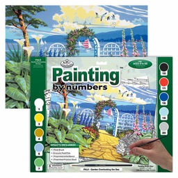 [RB-PAL9] Painting by Numbers 286x390mm Volw, Garden Overlooking The See