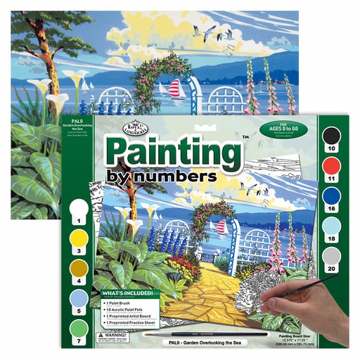[RB-PAL#9] Painting by Numbers 286x390mm Adult, Garden Overlooking The See
