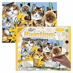 [RB-PJL6] Painting by Numbers 286x390mm, Cats Montage