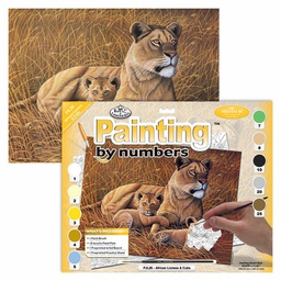 [RB-PJL26] Painting by Numbers 286x390mm, African Lioness &amp; Cu