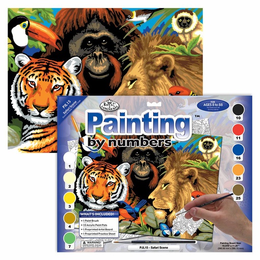 [RB-PJL#15] Painting by Numbers 286x390mm, Safari Scene