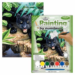 [RB-PJS42] Painting by Numbers, 225x305mm, Black Leopard
