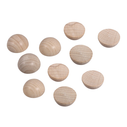 [R6246600] Semi-boule en bois brut, FSC 100%, 20mm, sct. 10 pces