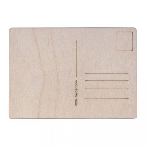 [R62843505] Carte postale en bois, FSC100%, nature, 14,8x10,5x0,3cm, sct. 2pces