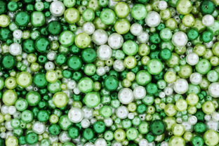 [P12#485] Perles de Cire Symphony, assortiment tailles 200 gr tons verts