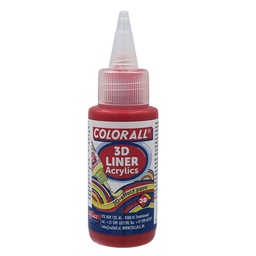 [0066#11] Colorall Acrylics 3D‐Liner, Fles 50ml, Lichtrood