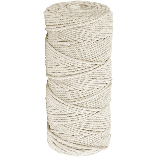 [316300] Corde Cotton 3mm, écru, 1kg (+/-200m)