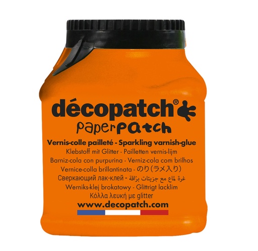 [DE-PP#150PAIL] Décopatch Paperpatch varnish glue, 150gr, met glitter