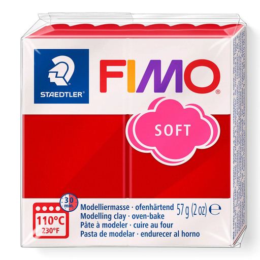 [S8020S#2P] Fimo soft pâte à modeler 57g rouge Noël