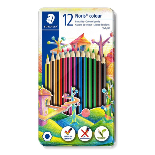 [S185M12] Noris colour crayon de couleur - étui métal 12 pc