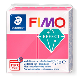 [S8020204] Fimo effect Pâte à modeler Translucide, rouge cerise, 8020-204, 57g