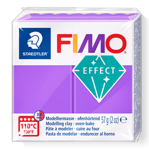 [S8020E#604] Fimo effect boetseerklei, 57gr - transparant lila