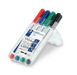 [S341WP4] Staedtler Lumocolor® Whiteboard, Box 4 stuks, Rood, Blauw, Groen, Zwart