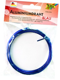 [FOL796#33] Aluminiumdraad, 2mmx5m, blauw