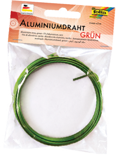 [FOL796#51] Fil aluminium, 2mmx5m, vert