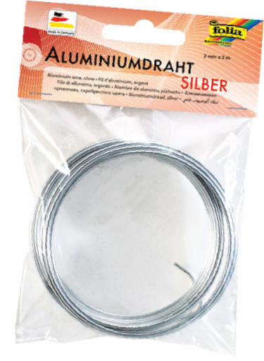 [FOL796#60] Fil aluminium, 2mmx5m, argent