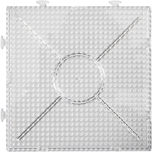 [CR75309] Plaque, Large carré, dim. 15x15 cm, transparent, 2 pièce/ 1 Pq.