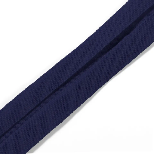 [9032#57] Biais coton 40/20 mm bleu marine, 30 m
