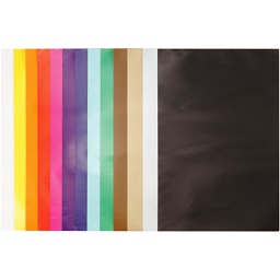 [CR20467] Glanspapier, diverse kleuren, 24x32 cm, 80 gr, 50 vel/ 1 doos