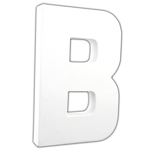 [DE-ABC#701] Décopatch Alfabet groot Letter 20,5cm, B. - Wit