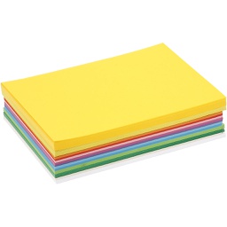 [CR21435] Lente karton, diverse kleuren, A5, 148x210 mm, 180 gr, 300 div vellen/ 1 doos