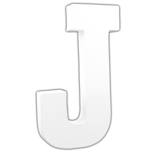 [DE-ABC#709] Décopatch Alfabet groot Letter 20,5cm, J. - Wit