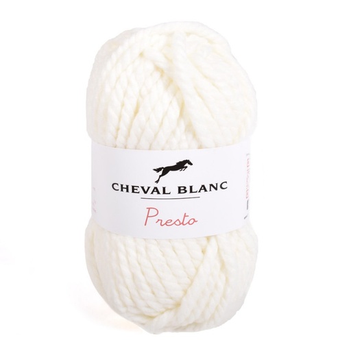 [PRE75011] laine à tricoter Presto 750gr (88% Acrylique 12% laine) Blanc