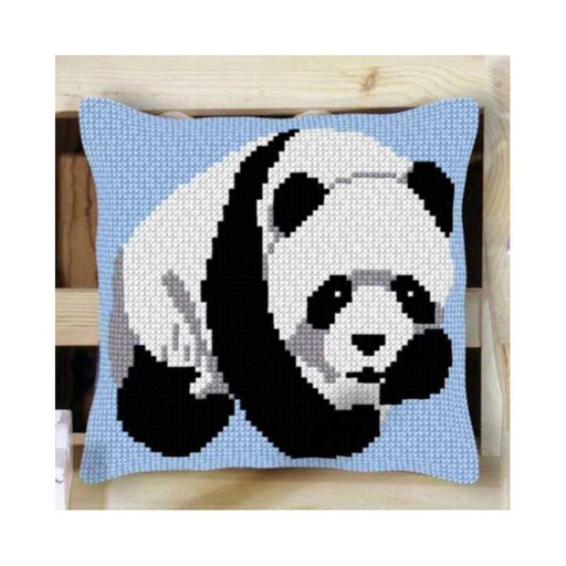 [BE4041#25] Kit Coussin Point de Croix Decoline 40x40cm, n°25 Panda