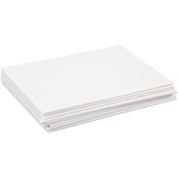[CR22085] Foam bord, wit, A4, 210x297 mm, dikte 3 mm, 10 vel