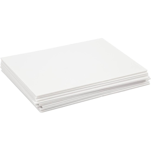 [CR22085] Foam bord, wit, A4, dikte 3 mm, 10 vel