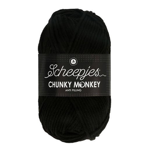 [CHU500#1002] Scheepjes Chunky Monkey 5x100g - 1002 Black