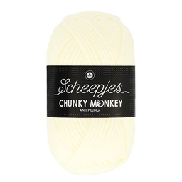 [CHU500#1005] Scheepjes Chunky Monkey 5x100g - 1005 Cream (100% Acryl)