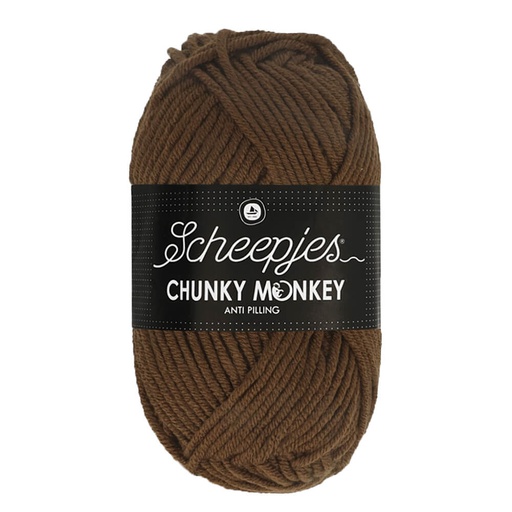 [CHU500#1054] Scheepjeswol "Chunky Monkey", 5x100g, 100% Acryl, naald 5.0, kleur 1054 Tawny