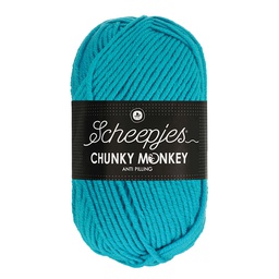 [CHU500#1068] Scheepjeswol "Chunky Monkey", 5x100g, 100% Acryl, naald 5.0, kleur 1068 Turquoise