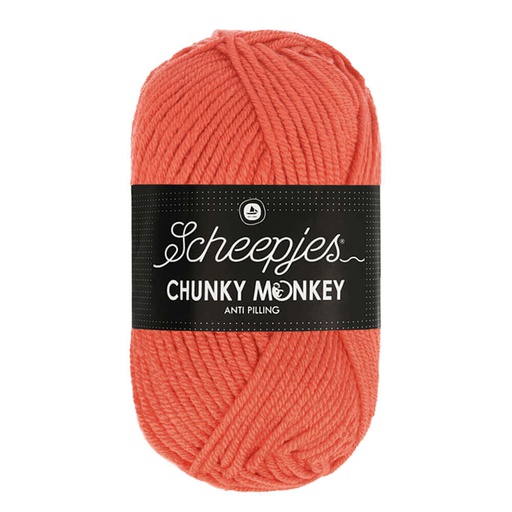 [CHU500#1132] Scheepjeswol "Chunky Monkey", 5x100g, 100% Acryl, naald 5.0, kleur 1132 Coral