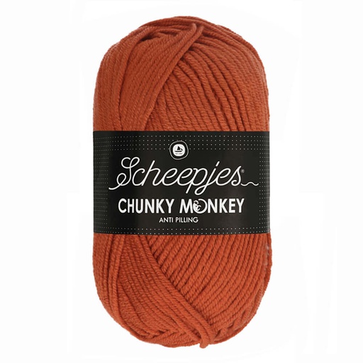 [CHU500#1723] Scheepjeswol "Chunky Monkey", 5x100g, 100% Acryl, naald 5.0, kleur 1723 Flame