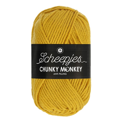 [CHU500#1823] Scheepjeswol "Chunky Monkey", 5x100g, 100% Acryl, naald 5.0, kleur 1823 Mustard