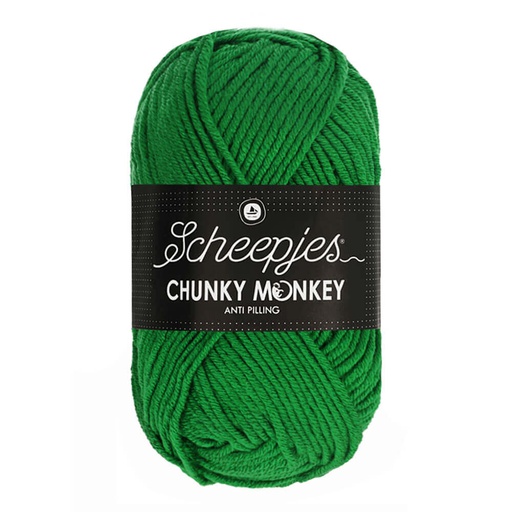 [CHU500#1826] Scheepjeswol "Chunky Monkey", 5x100g, 100% Acryl, naald 5.0, kleur 1826 Shamrock