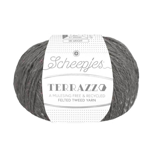 [TER250#742] Scheepjeswol "Terrazzo", 5x50g, 70% wol/30% viscose/gerecycleerd, naald 4.0, kleur 742 Pietra