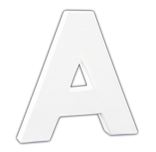 [DE-ABC#730] Décopatch Alfabet klein Letter 12cm, A. - Wit