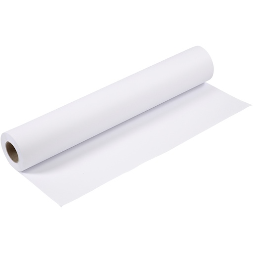 [CR23560] Papier dessin en rouleau, L: 61 cm, 80 gr, blanc, 50 m/ 1 rouleau