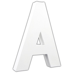 [DE-AC#700] Décopatch AC figuur  Letter 20,5cm, A. - Wit