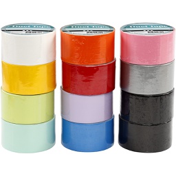 [CR24680] Duck tape, diverse kleuren, B: 48 mm, 12x5 m/ 1 doos