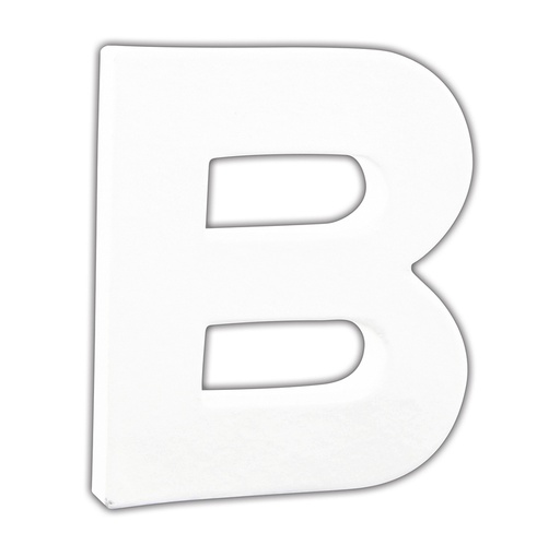 [DE-ABC#731] Décopatch Alfabet klein Letter 12cm, B. - Wit