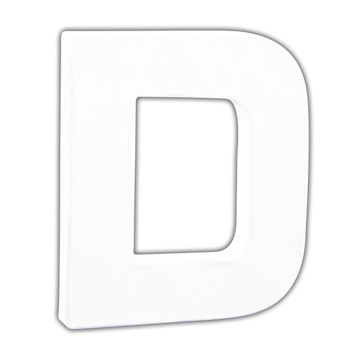 [DE-13#AC733] Décopatch Letter klein Letter 12cm, D. - Wit