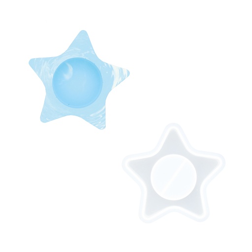 [UC106#0105] Moule en silicone 12,4cm x 10,2cm x 2,2cm - Bougeoir étoile