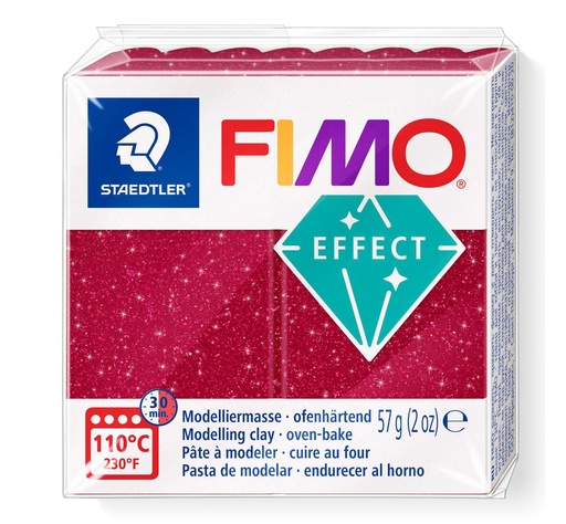 [S8010E#202] Fimo effect galaxy boetseerklei, 57gr - red