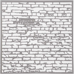 [CR27086] Sjabloon, stenen muur, afm 30,5x30,5 cm, dikte 0,31 mm, 1 vel
